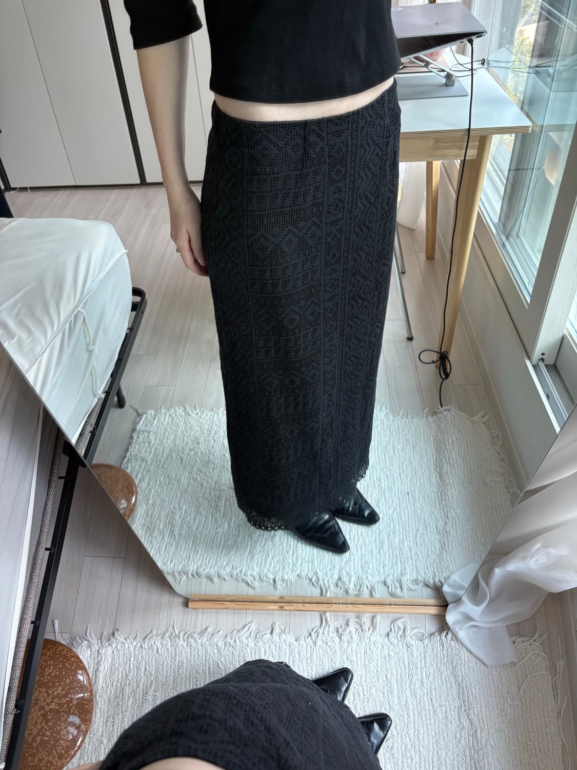 Crochet Mosaic Long Skirt 상품이미지1