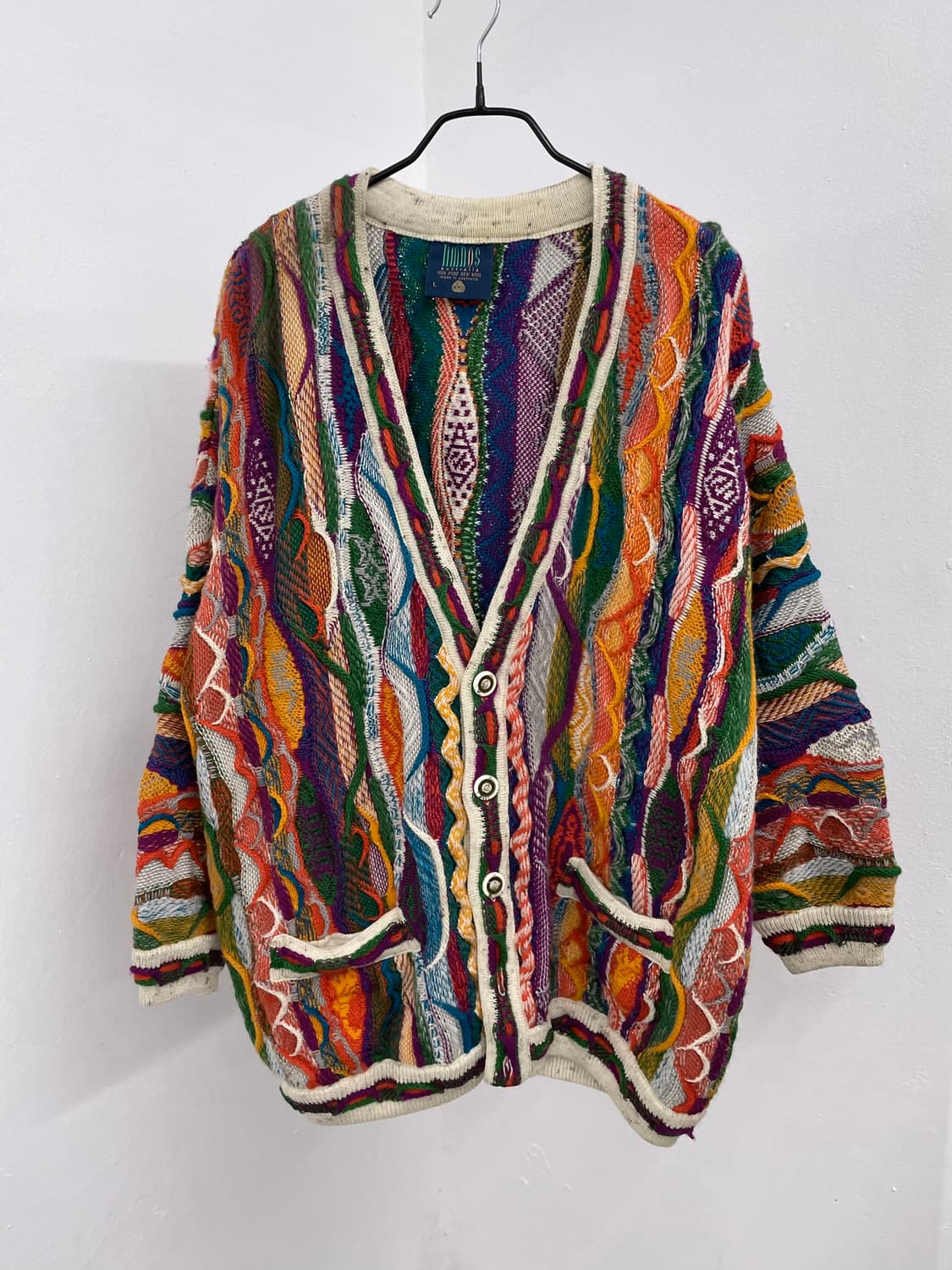 컬러 쿠지맛 케이블 버튼 니트 상품이미지6