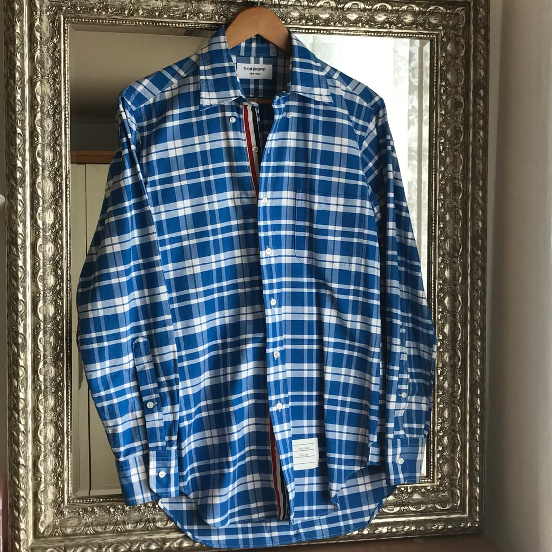톰브라운 블루 체크 히든 삼선 옥스퍼드 셔츠 새상품! 상품이미지1