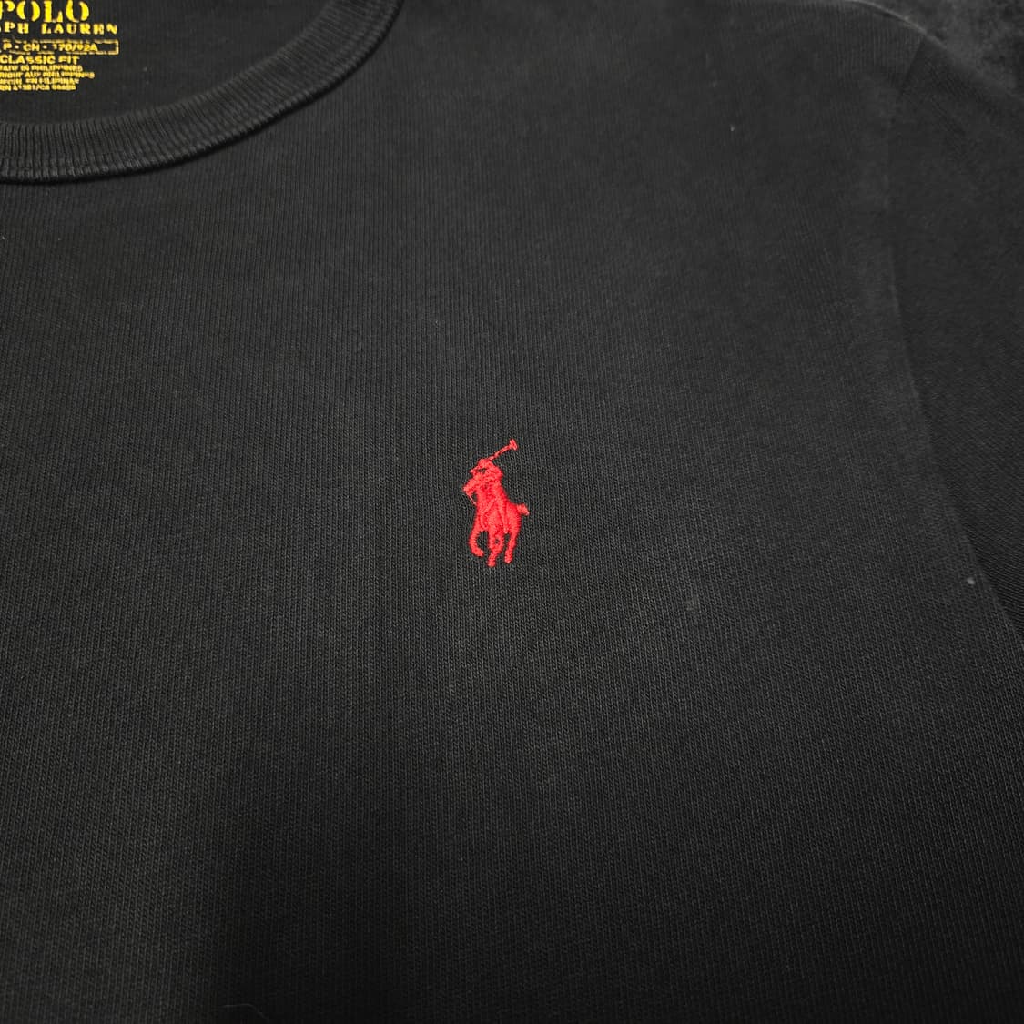 S 폴로랄프로렌 클래식 헤비웨이트 반팔 티셔츠 블랙 상품이미지2