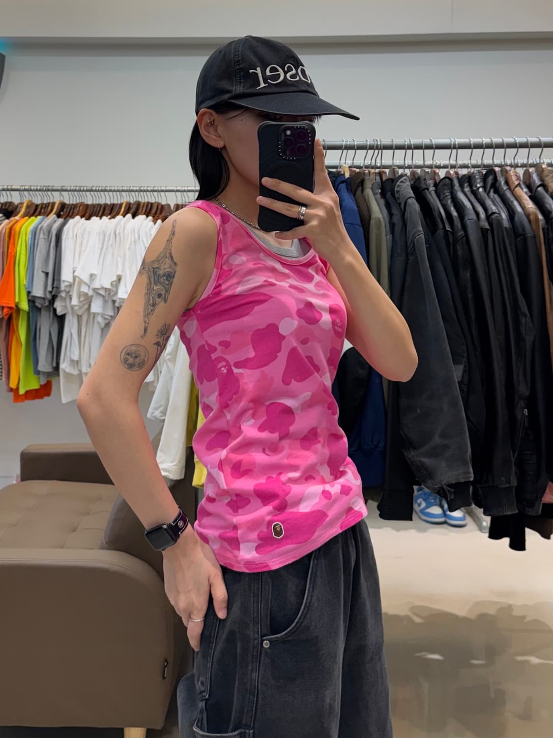 베이프 카모 탱크탑 핑크 상품이미지8