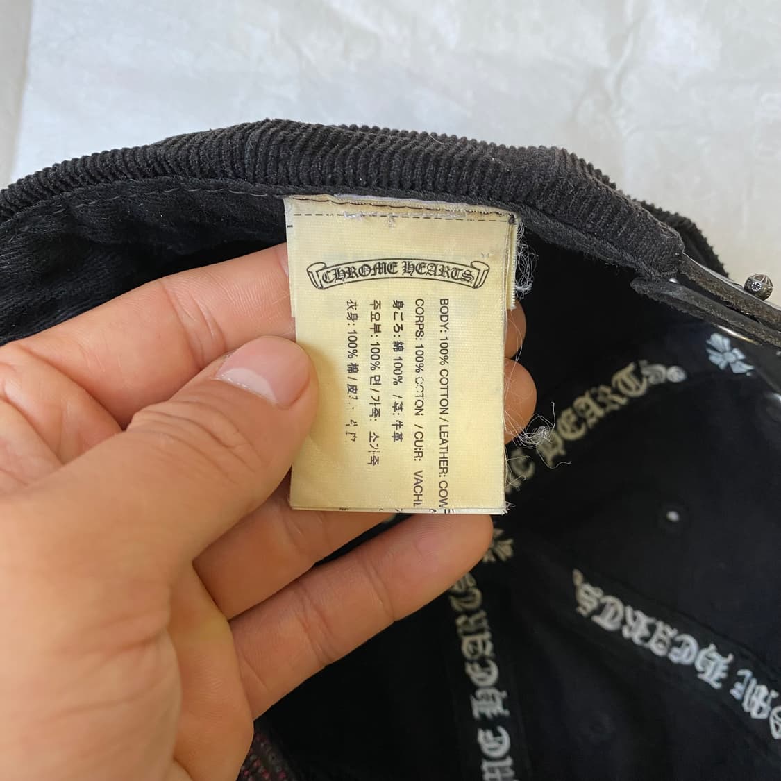 [Free] 크롬하츠 대거 코듀로이 캡 블랙 핑크 상품이미지6