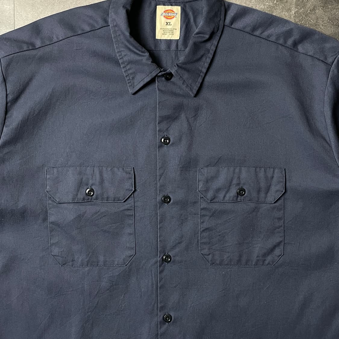 DICKIES 디키즈 빈티지 네이비 플랩포켓 반팔 워크셔츠 A01018 상품이미지3