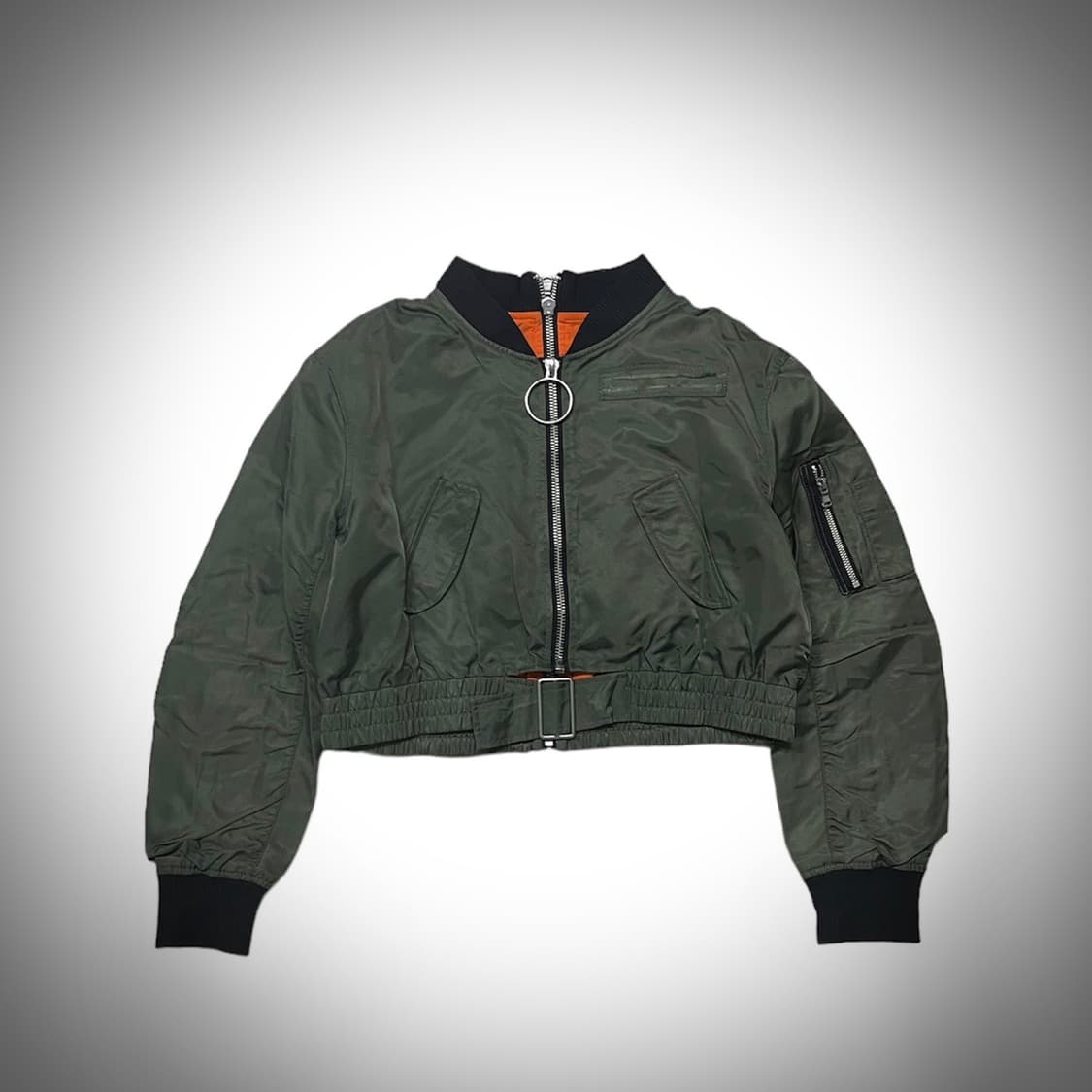 khaki crop buckle jacket 상품이미지4