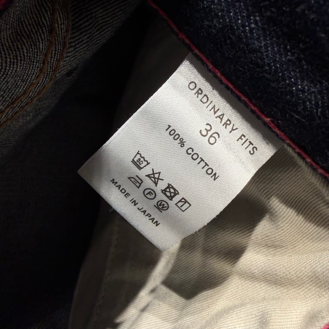 오디너리핏츠 재팬 셀비지 데님 팬츠 36 상품이미지5