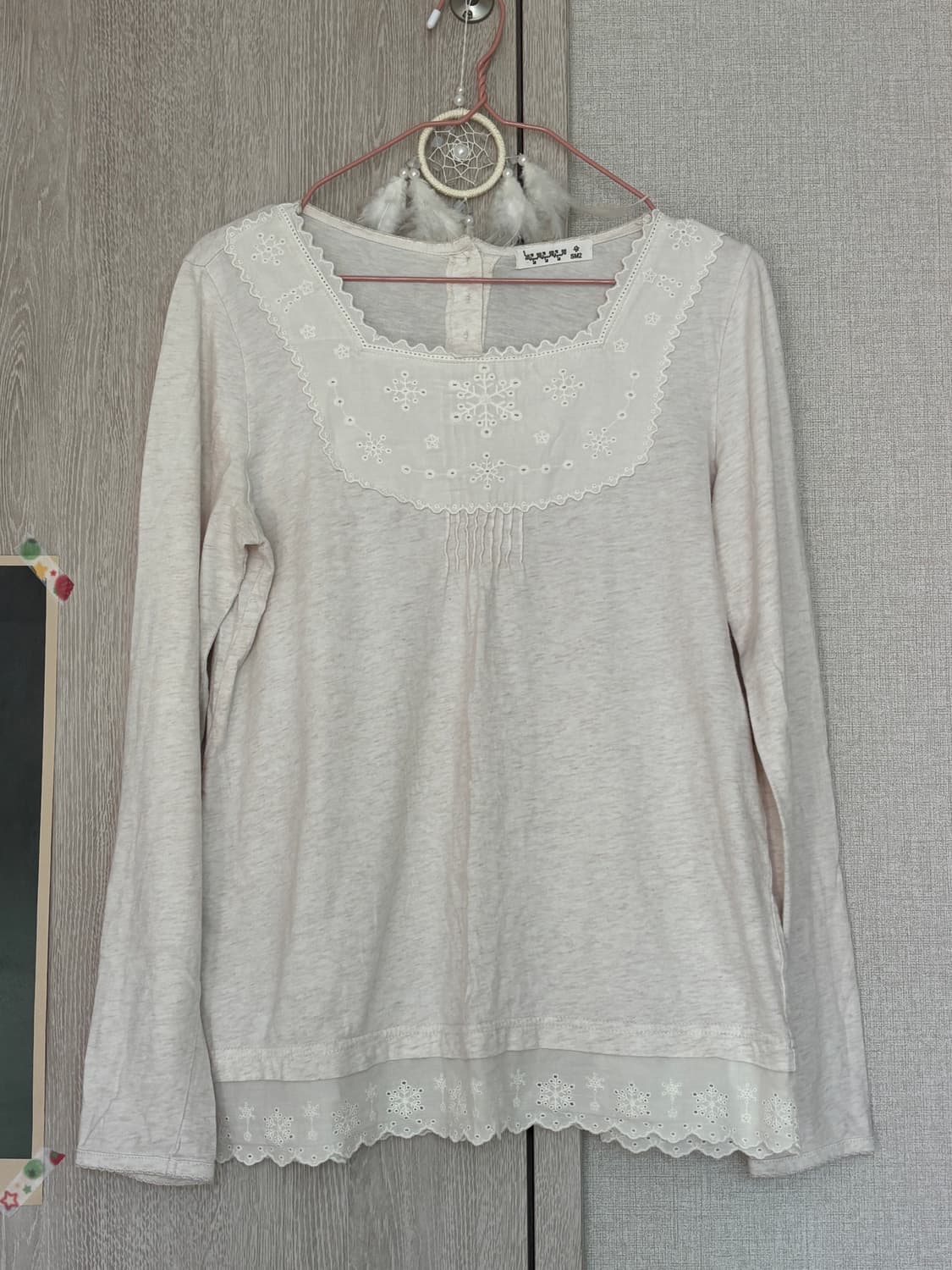 일본 빈티지 모리걸 사만사모스 SM2 눈꽃 이너 티셔츠 상품이미지2