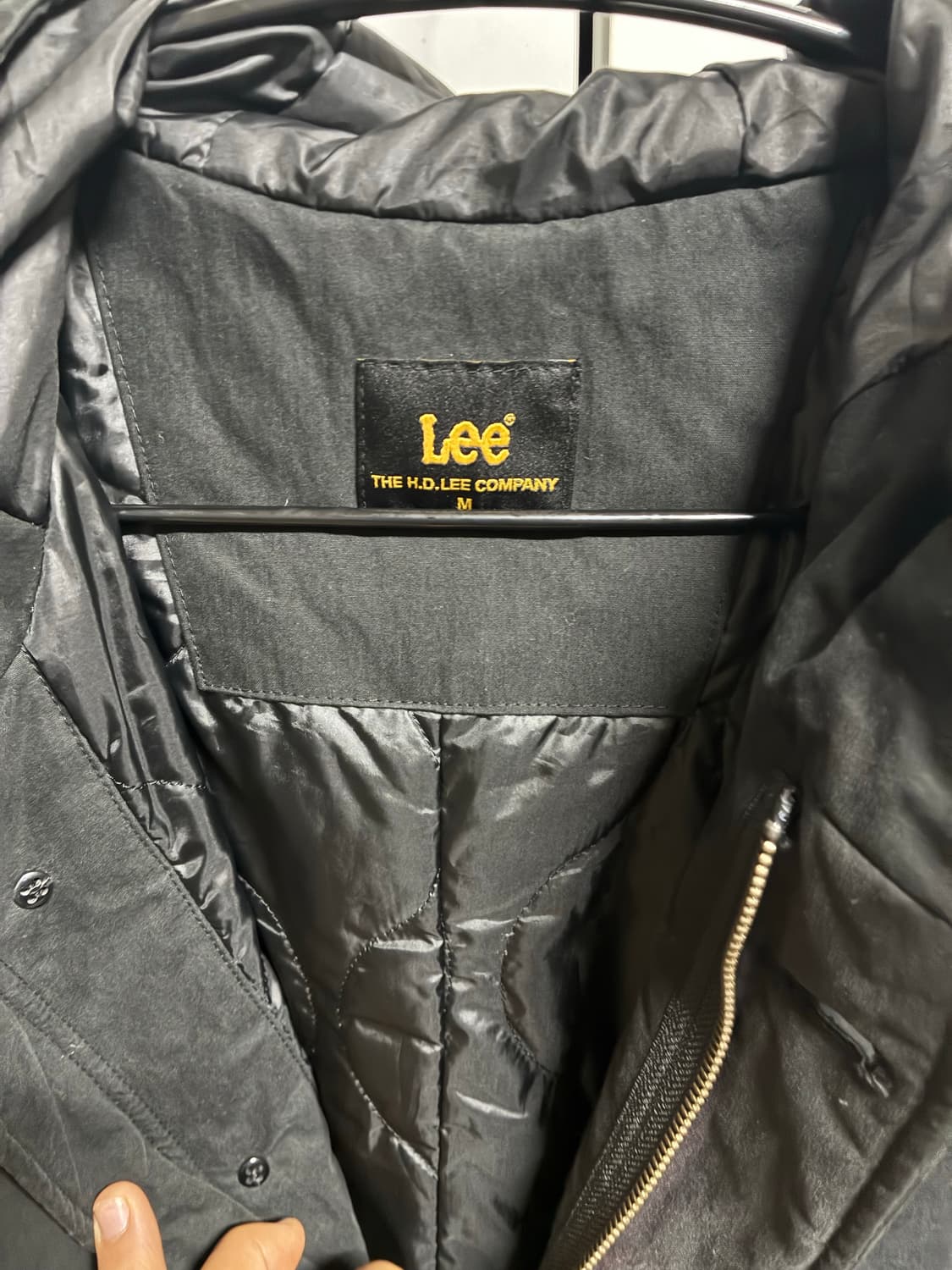 [새상품] LEE 리 퀼팅 파카 블랙 상품이미지5