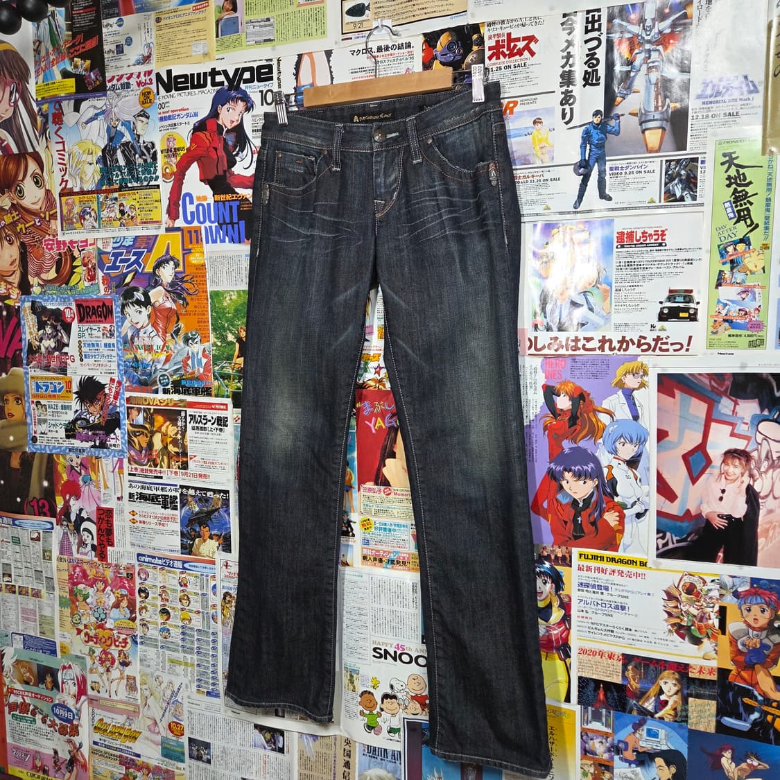 버커루 백포켓 자수 로우라이즈 세미 부츠컷 팬츠 상품이미지4