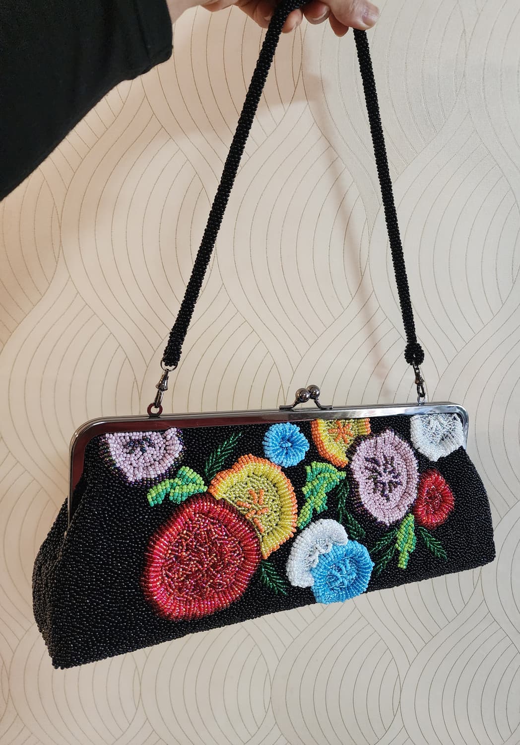 핸드메이드 비즈 플라워 클러치 앤 숄더 상품이미지10