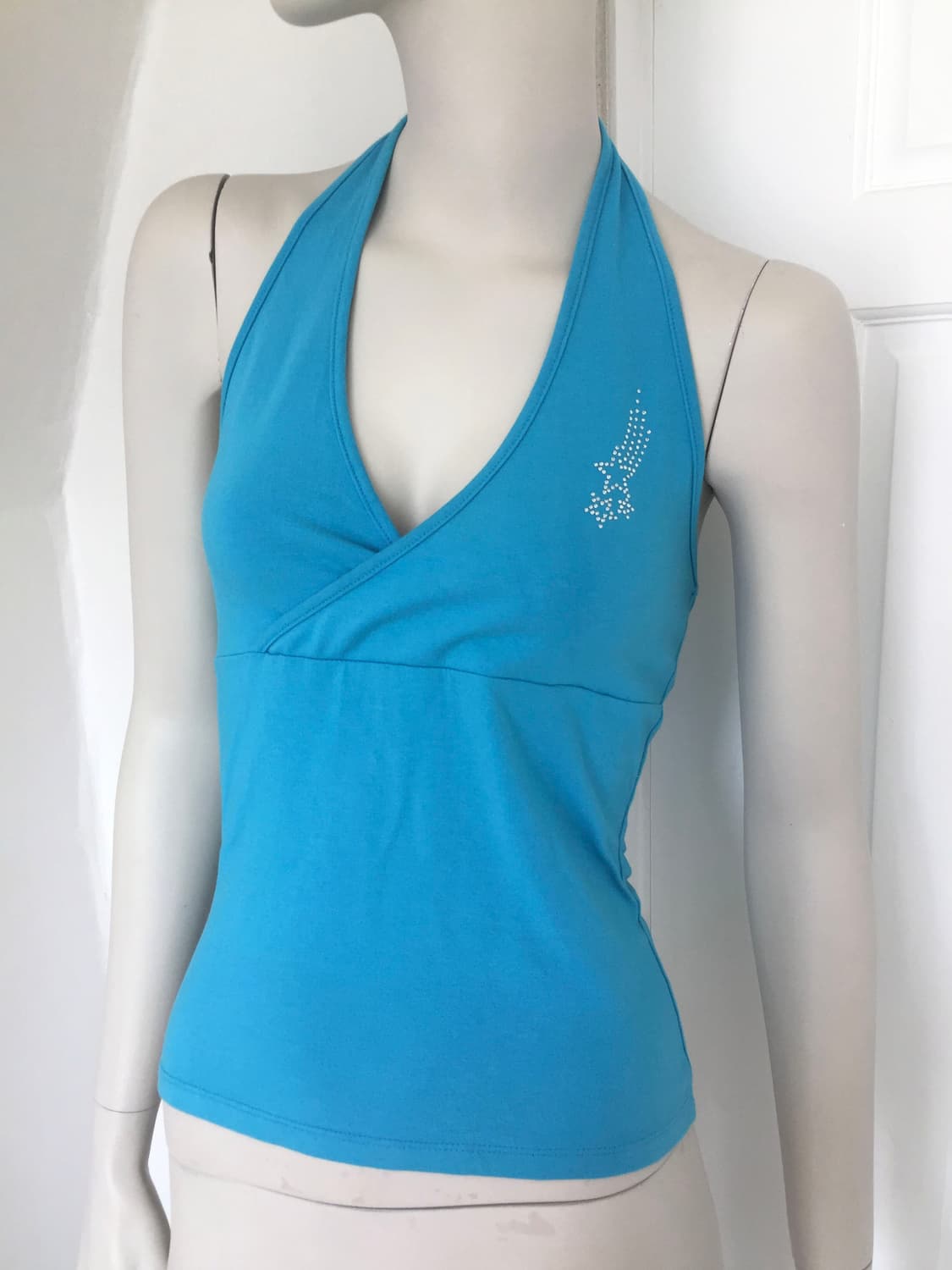 USA Made Crystal Detail Halter Top 상품이미지2