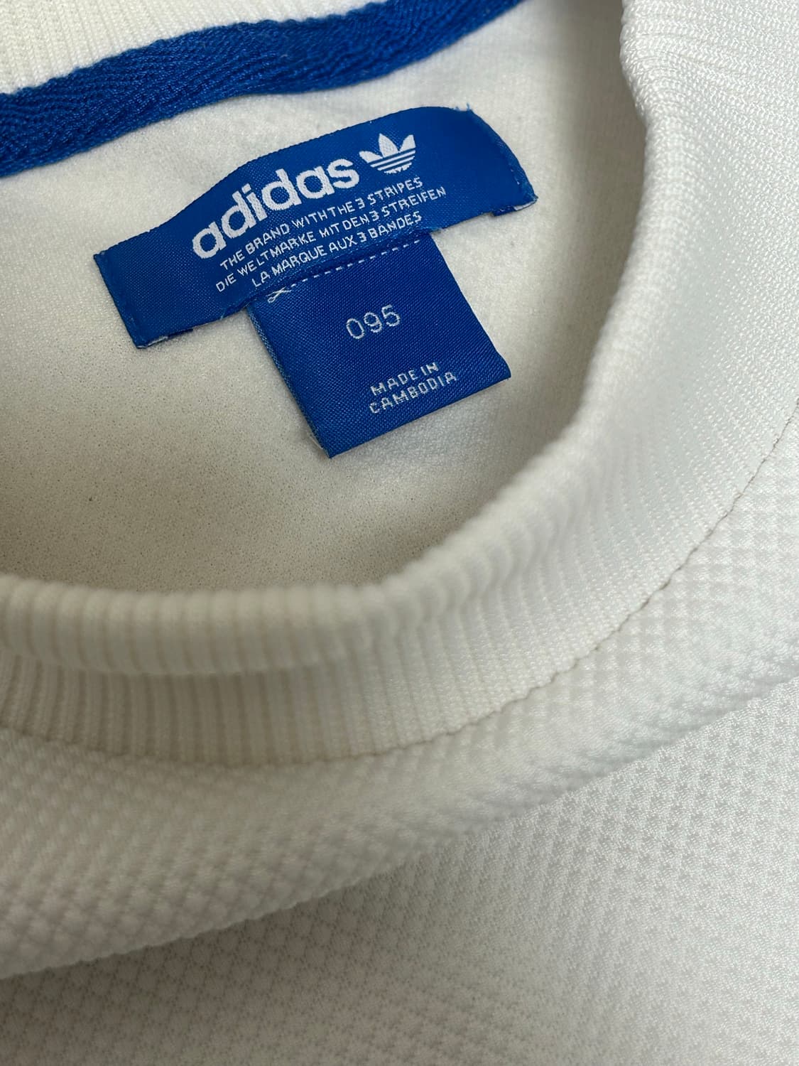 아디다스 화이트 블루 와플 맨투맨 상품이미지6