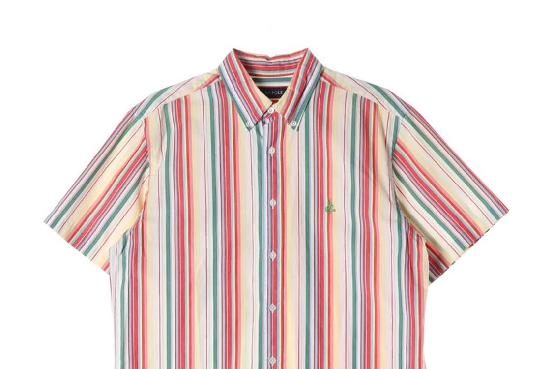 빈폴 클래식 멀티 컬러 스트라이프 반팔 셔츠 L 상품이미지3