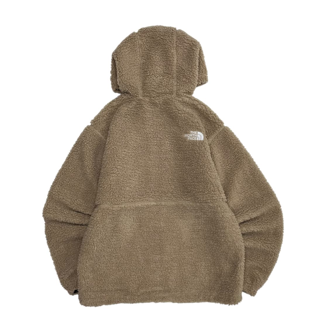 노스페이스 로고 베이지 뽀글이 리버시블 후드집업 상품이미지4
