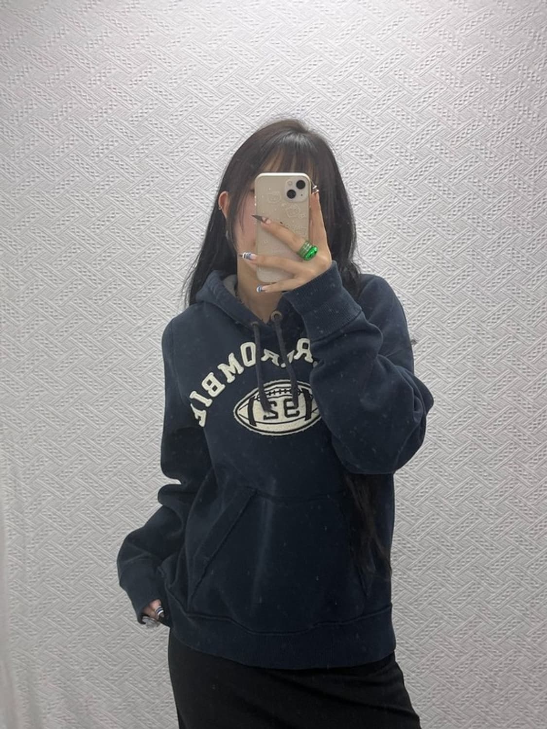 아베크롬비 빈티지 레트로 아치로고 약기모 후드티 XL C07968 상품이미지2