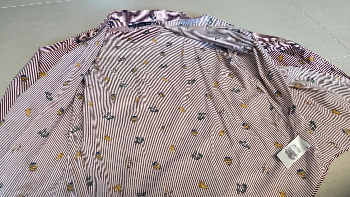 폴로 클래식 핏 멀티 패턴 럭비 엥겔 스트라이프 셔츠 상품이미지5