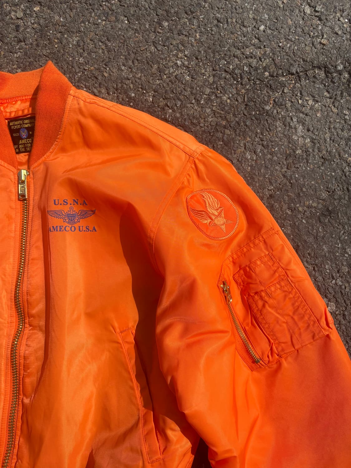 아메코 U.S.A MA-1 플라이트 봄버 자켓 상품이미지2