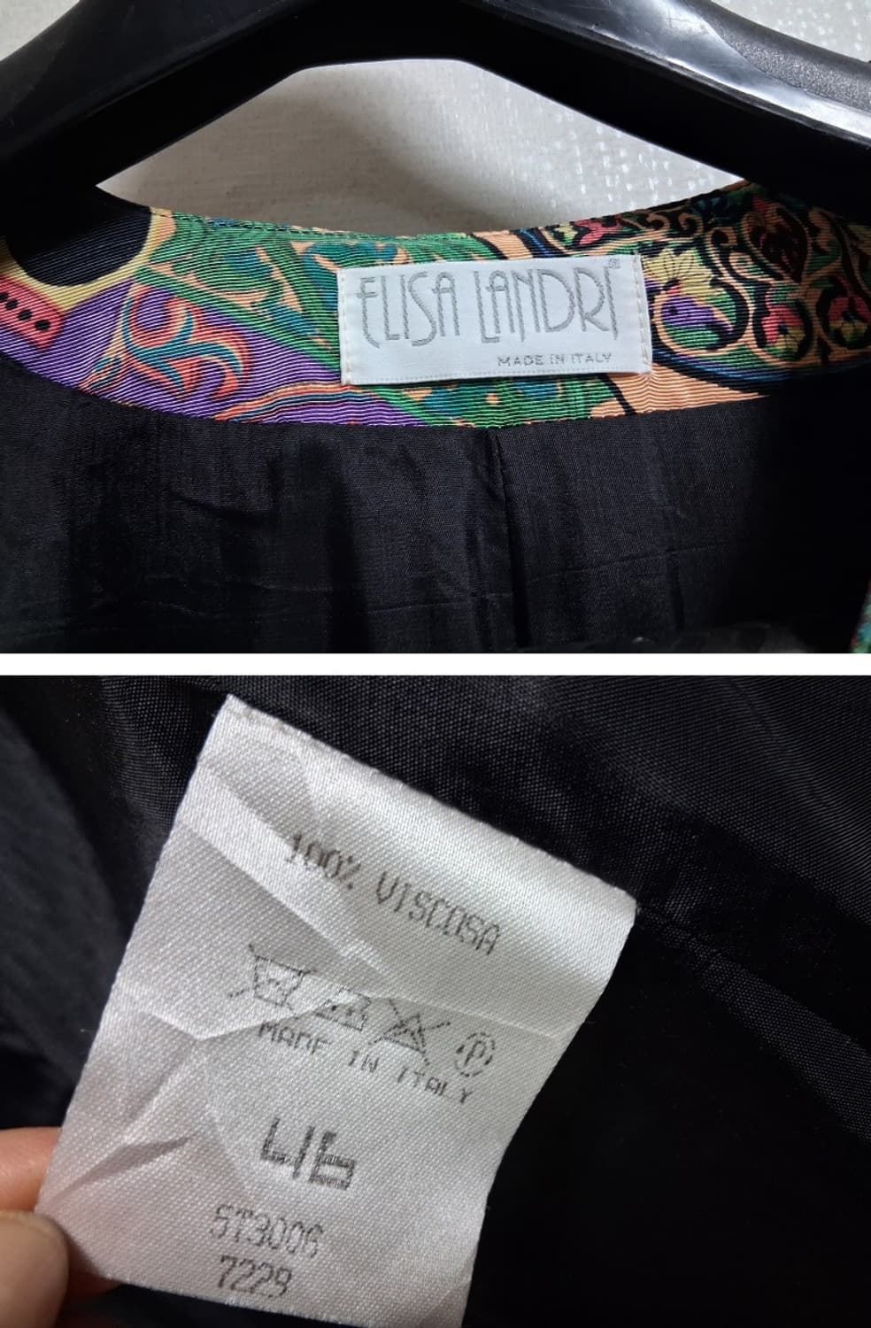 ELISA  화려한 보헤미안 레트로 쟈켓 77크기
이탈리아 겉감 실크같은 상품이미지9