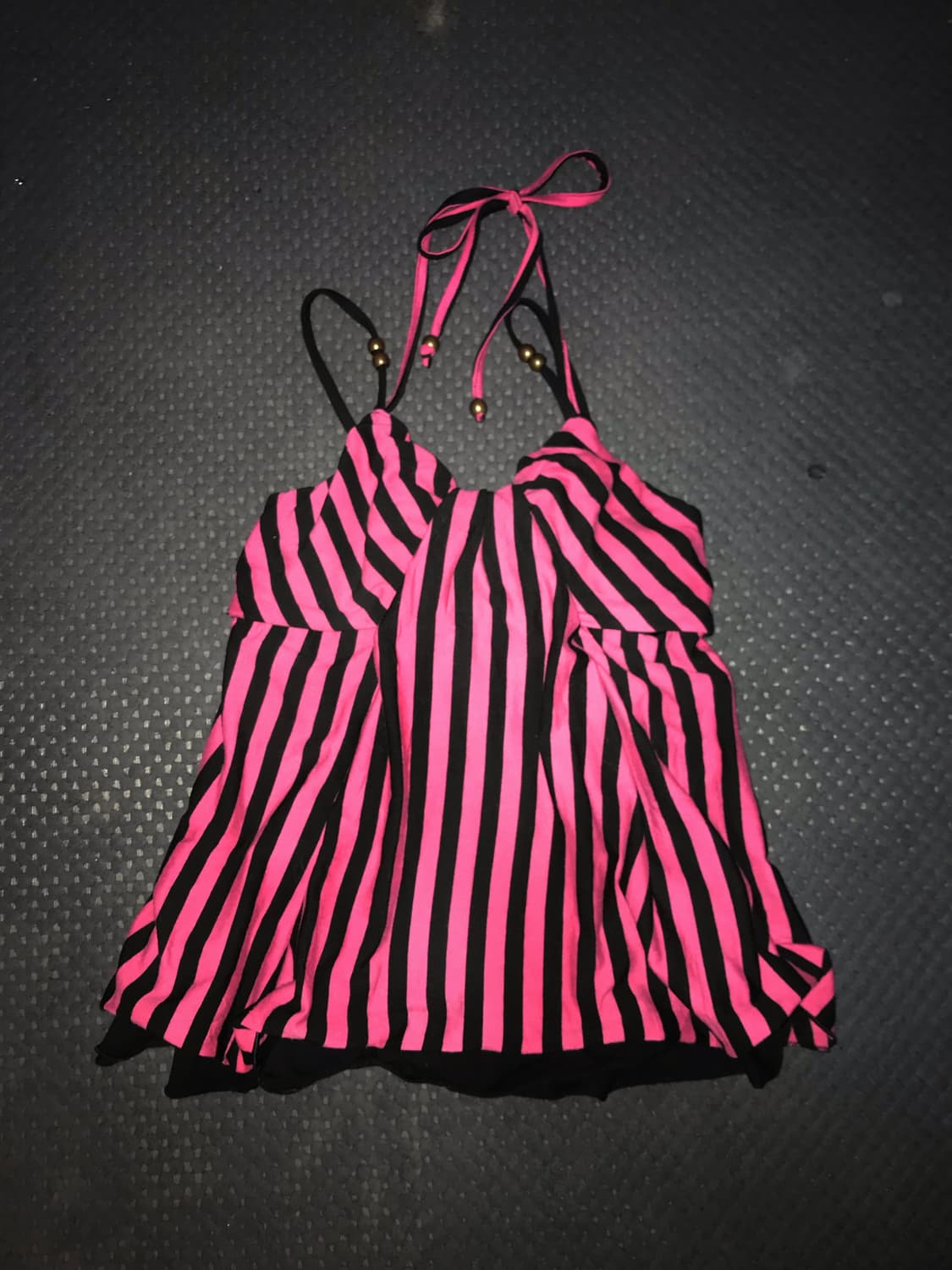 Hot Pink Zebra Halter Flare Top 상품이미지1