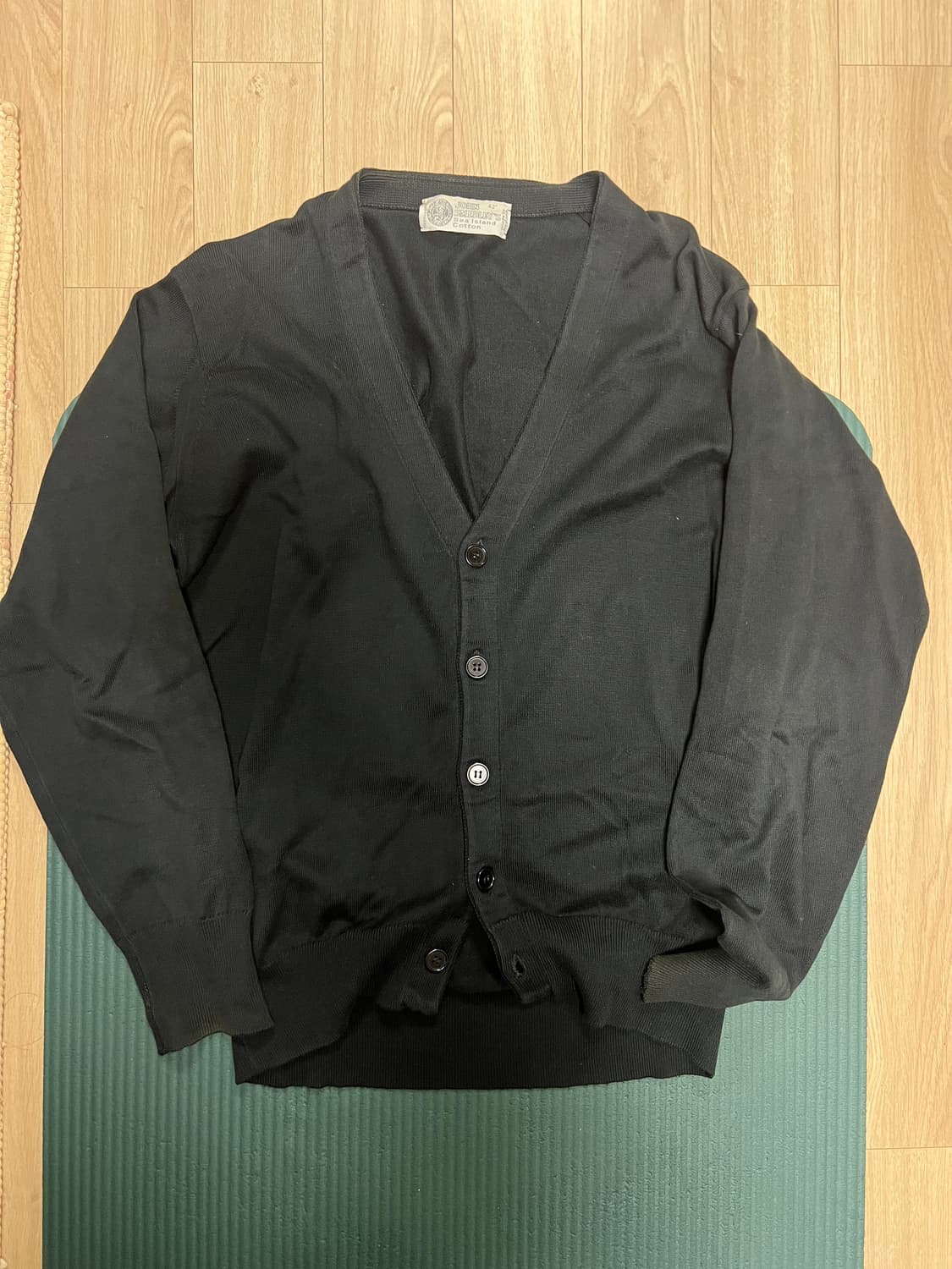 70s 존스메들리 북해도면(sea island) 가디건 상품이미지1