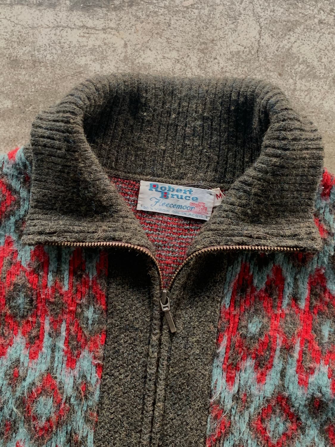 70s 로버트 브루스 Fleecemoor 아크릴 집업 카디건 상품이미지2