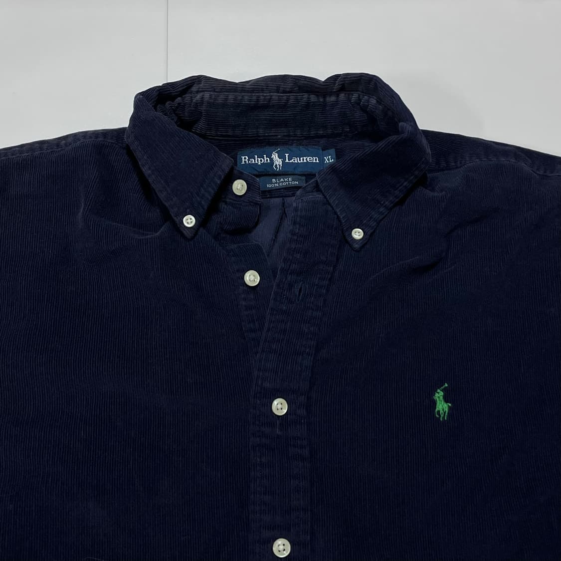 [정품] 폴로 네이비 / 그린포니 골덴 셔츠 [ XL ] 상품이미지3