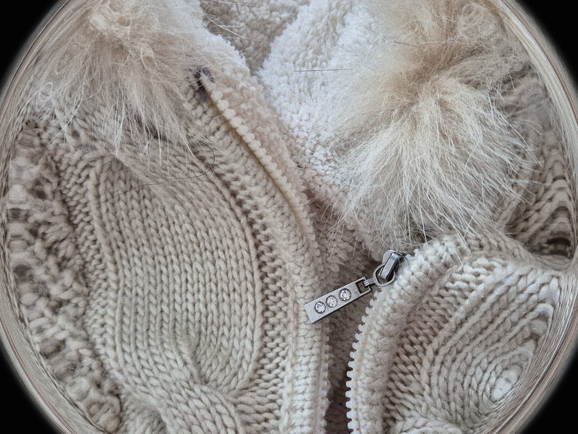 Vintage 06 Fur knit hoodie zip-up 상품이미지2