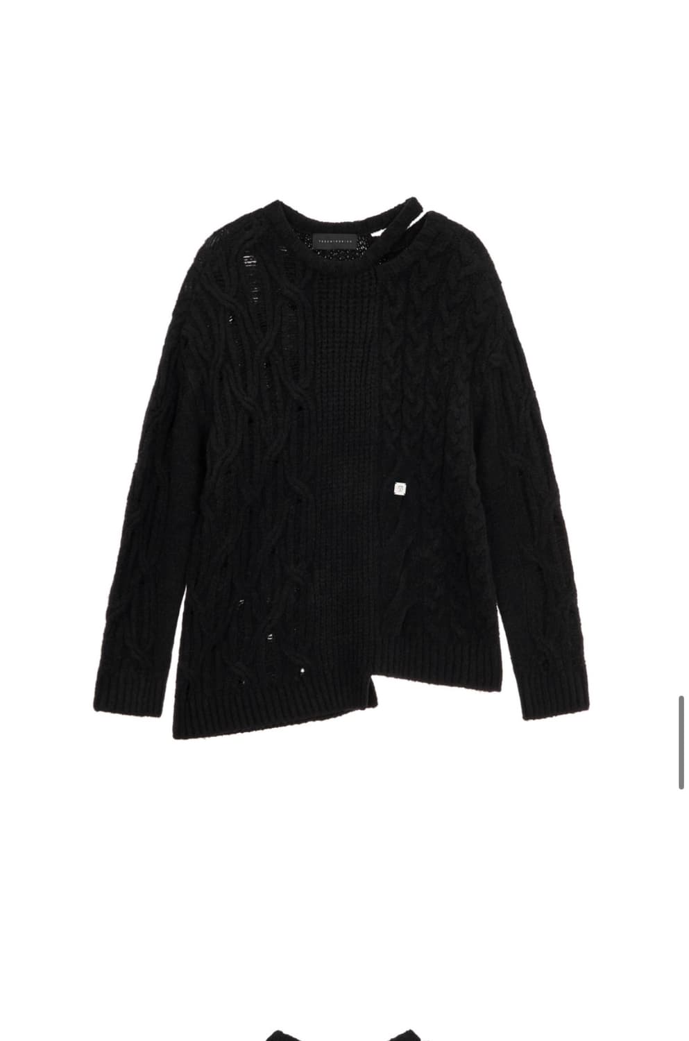 트리밍버드 Mixed Cable Knit Pullover [Black] 상품이미지3