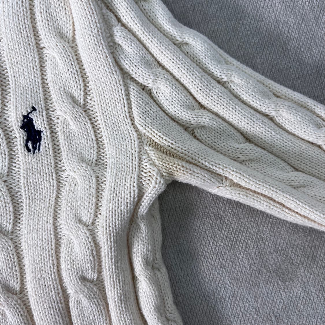 90 폴로랄프로렌 브이넥 꽈배기 니트 상품이미지6