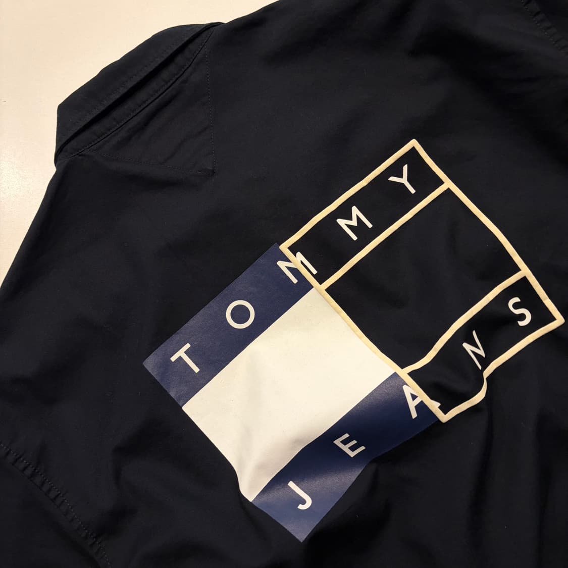 [M] 타미힐피거 타미진스 빅로고 네이비 코튼 셔츠 D115 상품이미지8