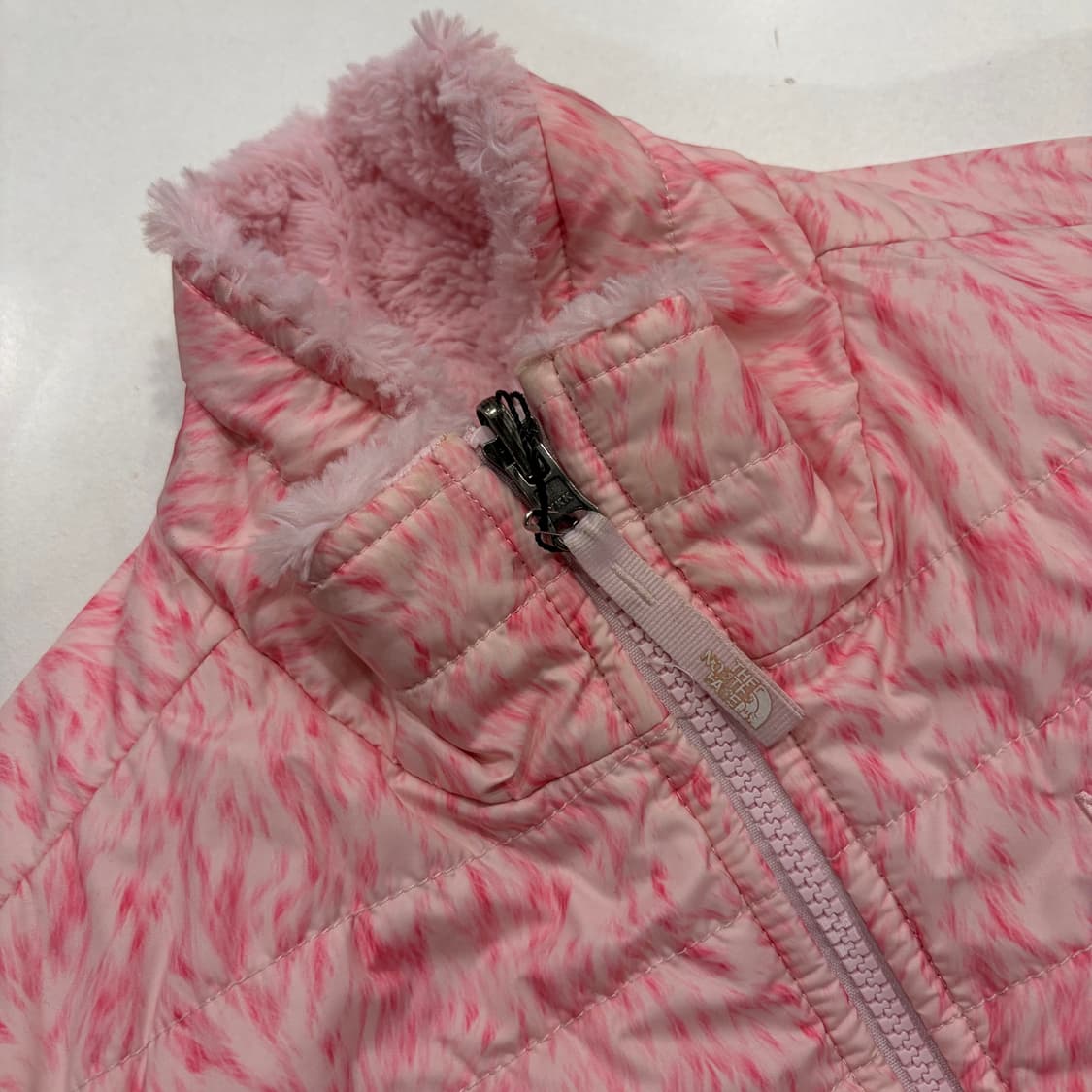 [L] 노스페이스 걸즈 리버시블 딸기우유 핑크 퀼팅 패딩 B682 상품이미지6