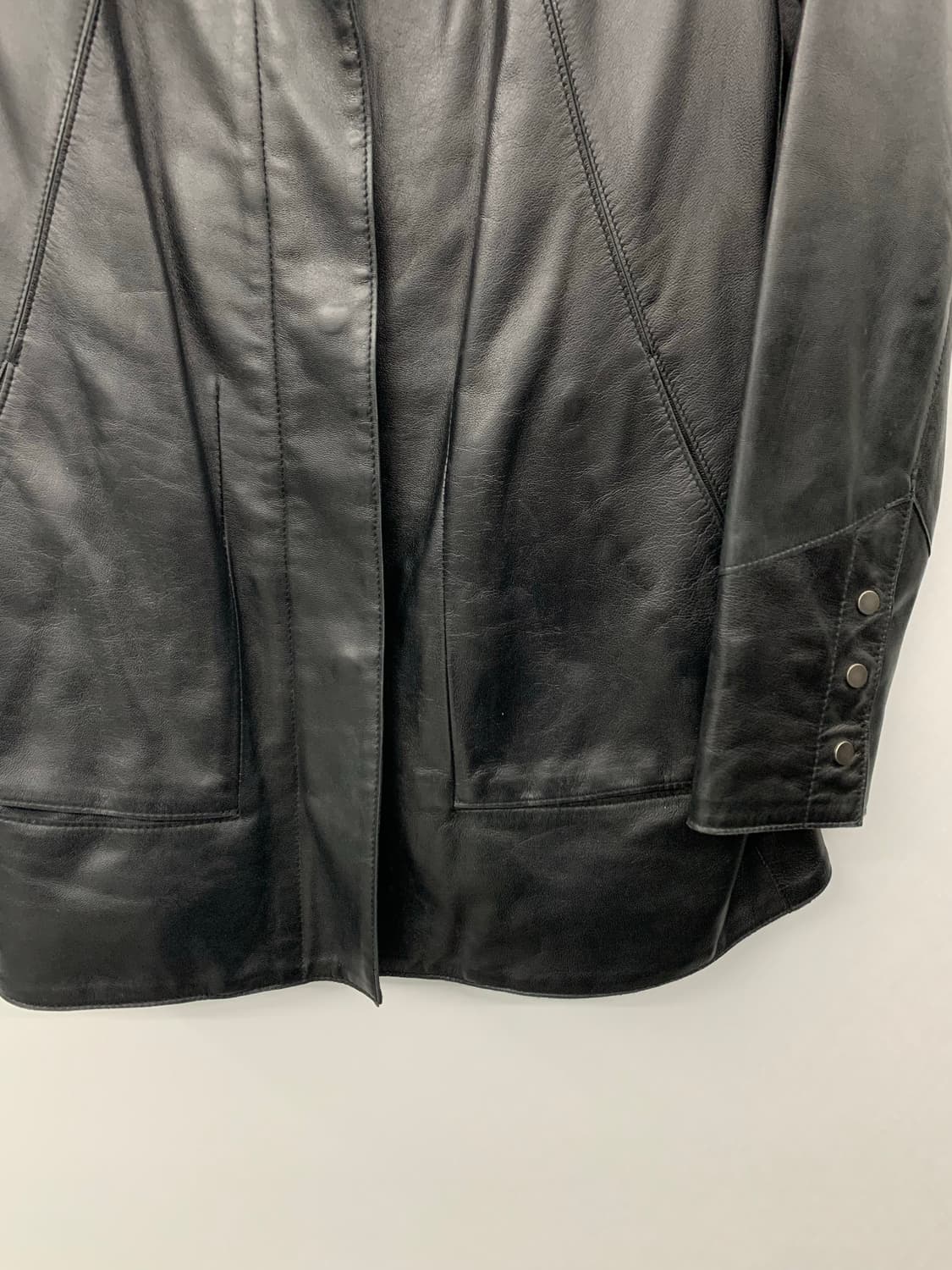 앤드류마크 사선 램스킨 하프코트  상품이미지6