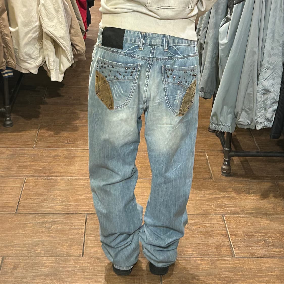 [HI] 빈티지 데님 팬츠 연청 상품이미지5