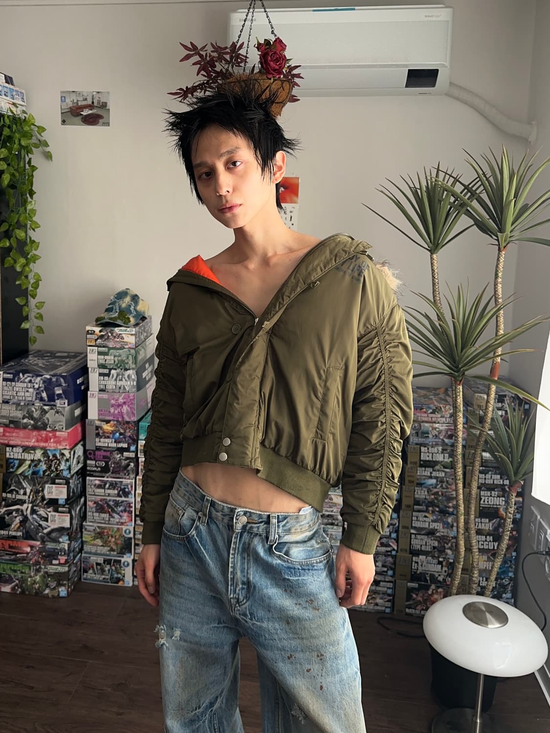 Ziddy 플라이트 후드 봄버 상품이미지2