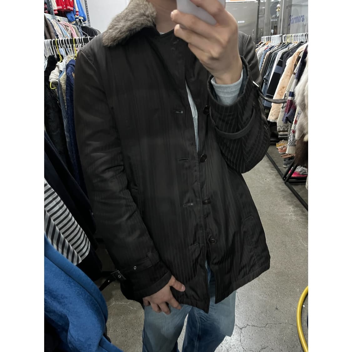 semantic design 퍼 자켓 상품이미지5