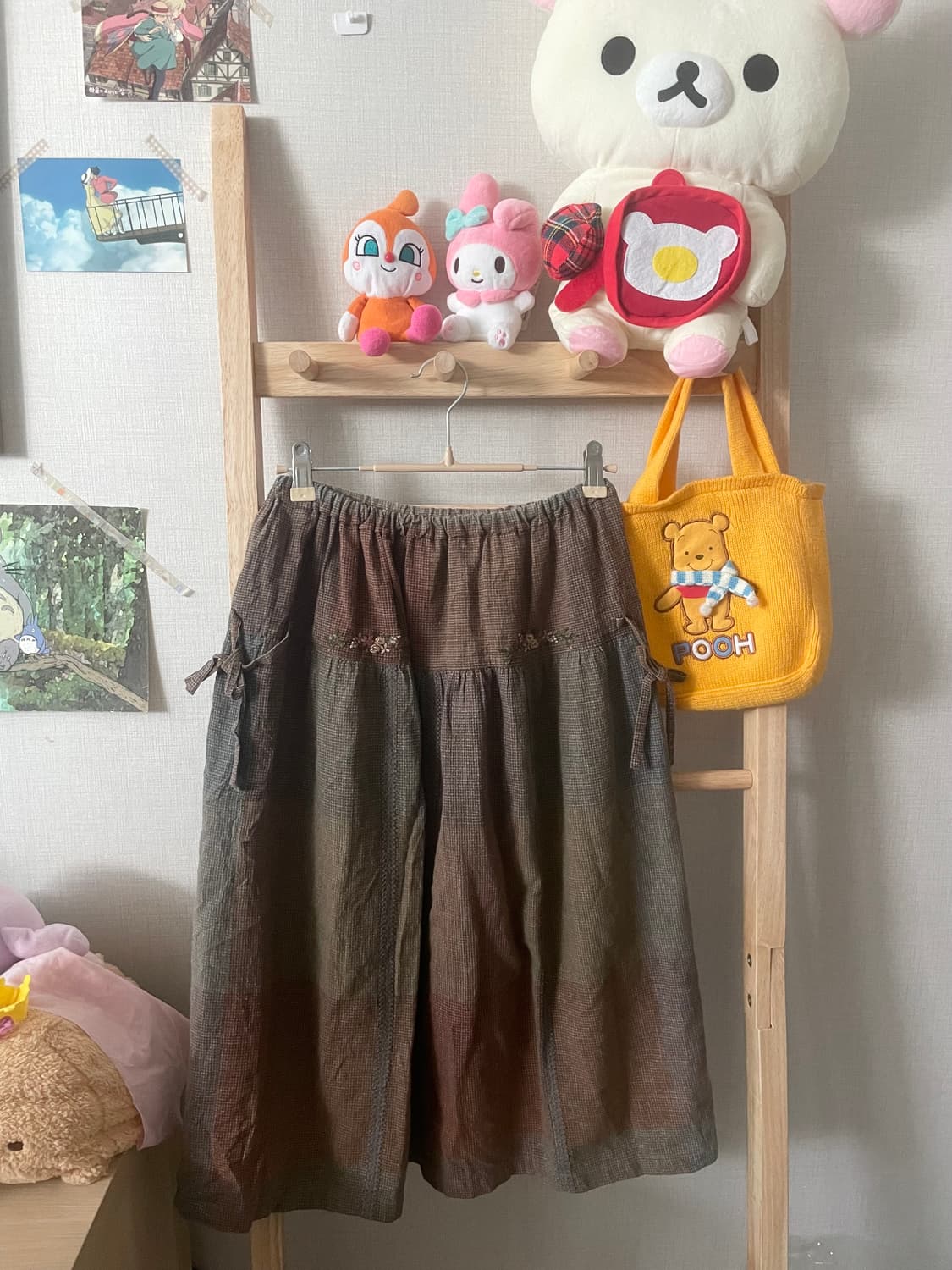 모리걸 빈티지 곰돌이 브라운 가디건 스커트 set🐻🤎 상품이미지6