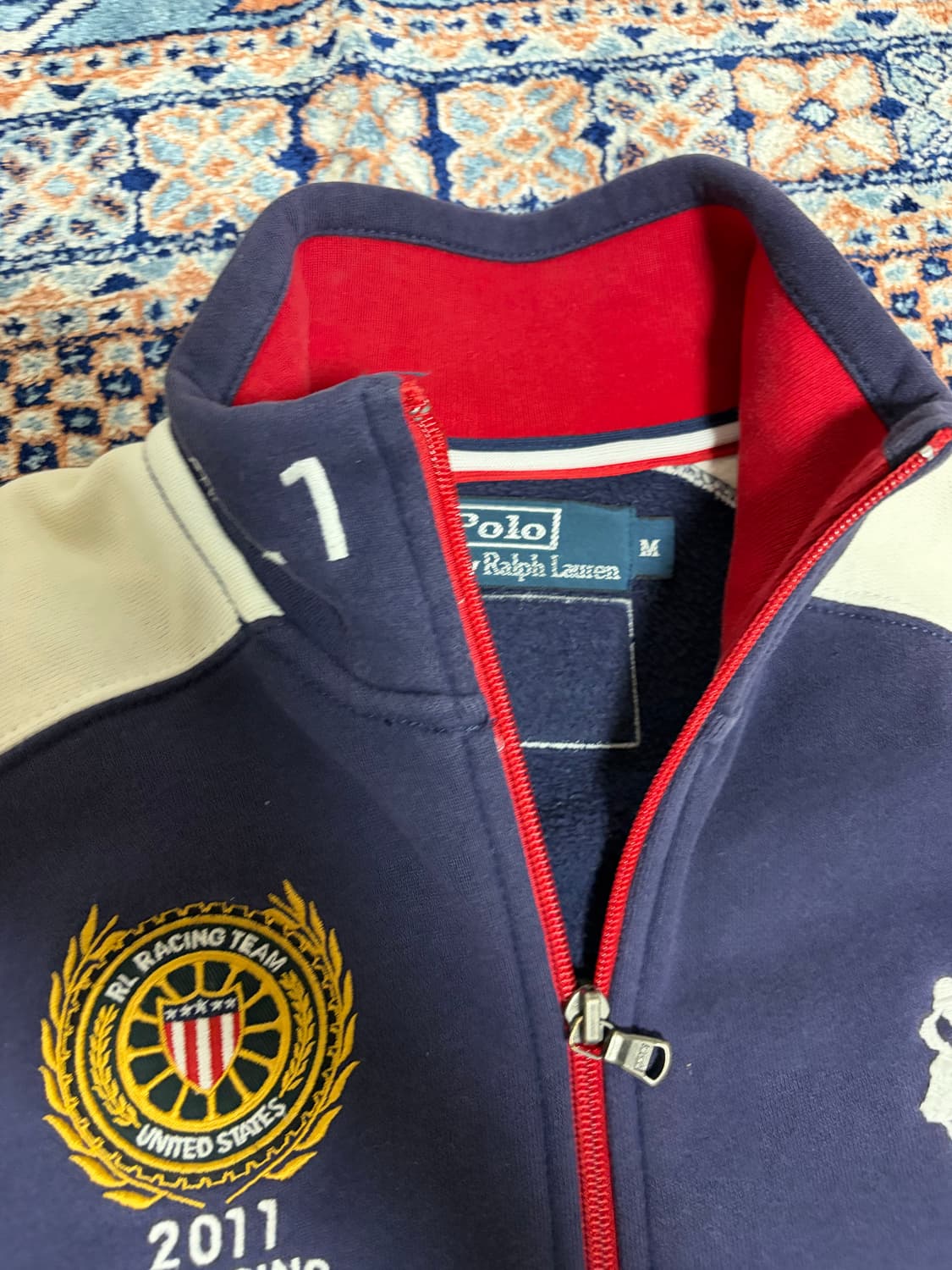 폴로 랄프로렌 빅포니 usa 레이싱 져지 m 상품이미지5