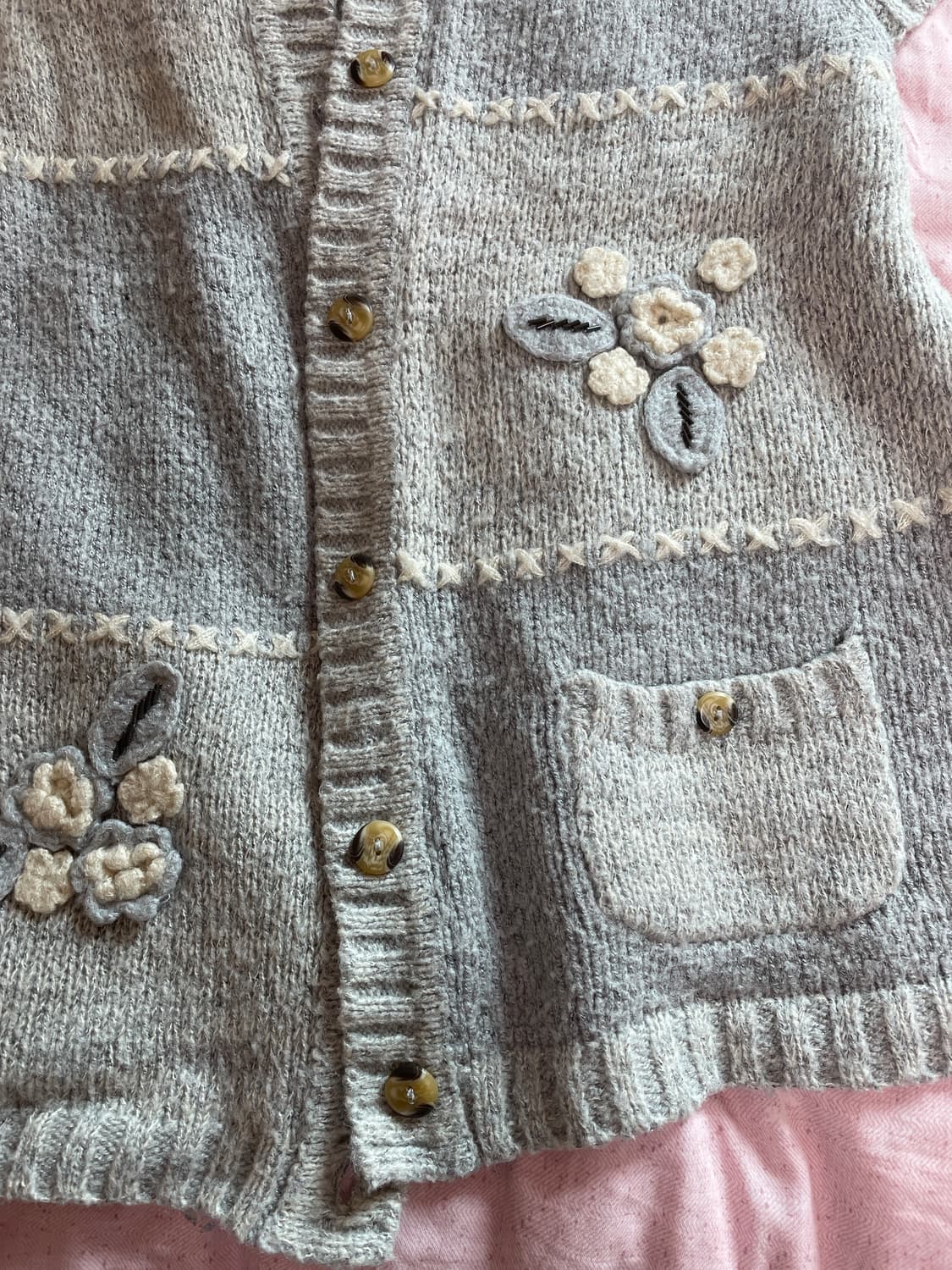 반팔니트가디건 상품이미지3