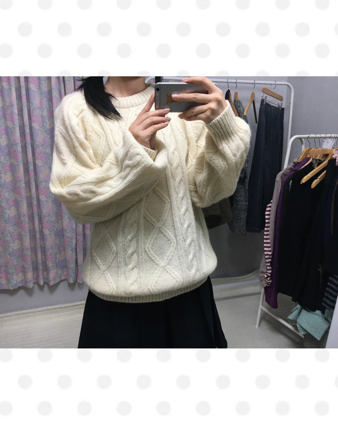 아이보리 울 니트 상품이미지3