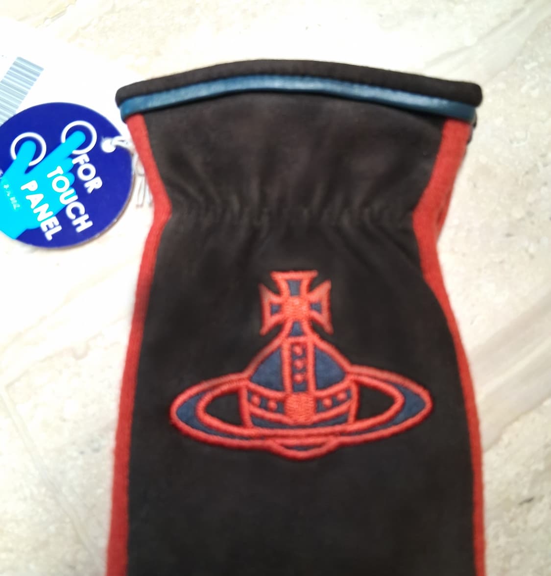 비비안 웨스트우드 빅 orb 패치 콤비 장갑 / 브라운 (새상품) 상품이미지6