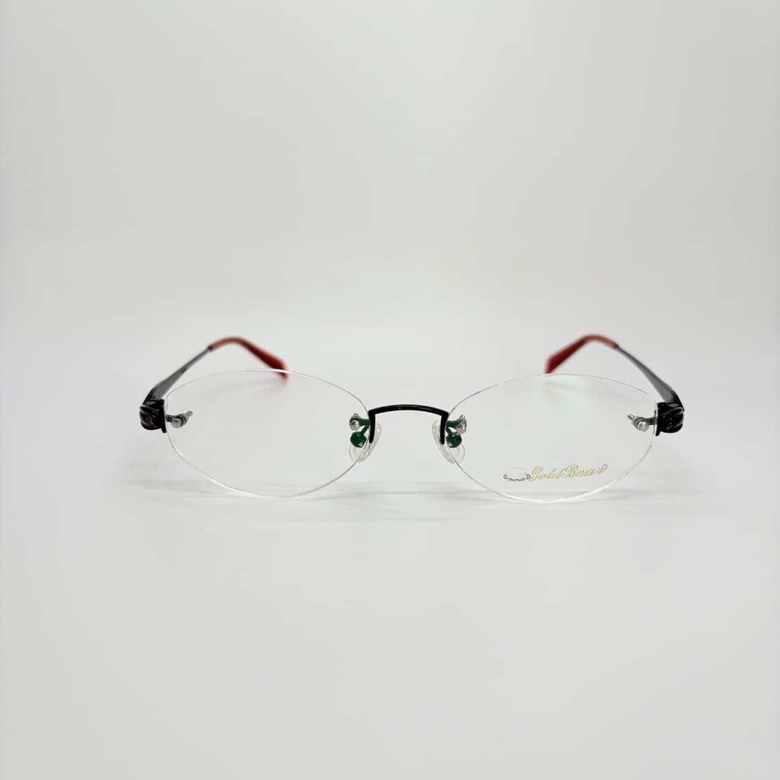 GOLD BEAR 블랙 오벌 무테 상품이미지3