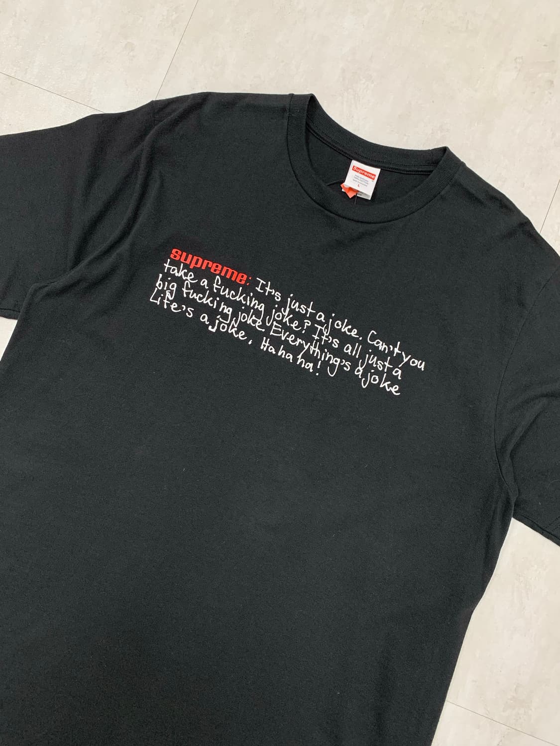 슈프림 조크 티셔츠 블랙 FW25 #591 상품이미지2