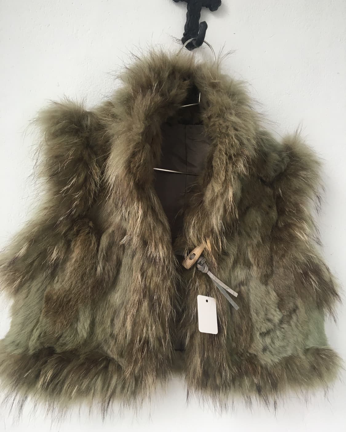 rabbit raccoon Fur mixed vest 상품이미지3