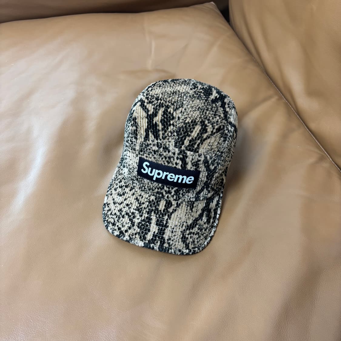 슈프림 캠프캡 모자 박스로고 코듀로이 스네이크 상품이미지1