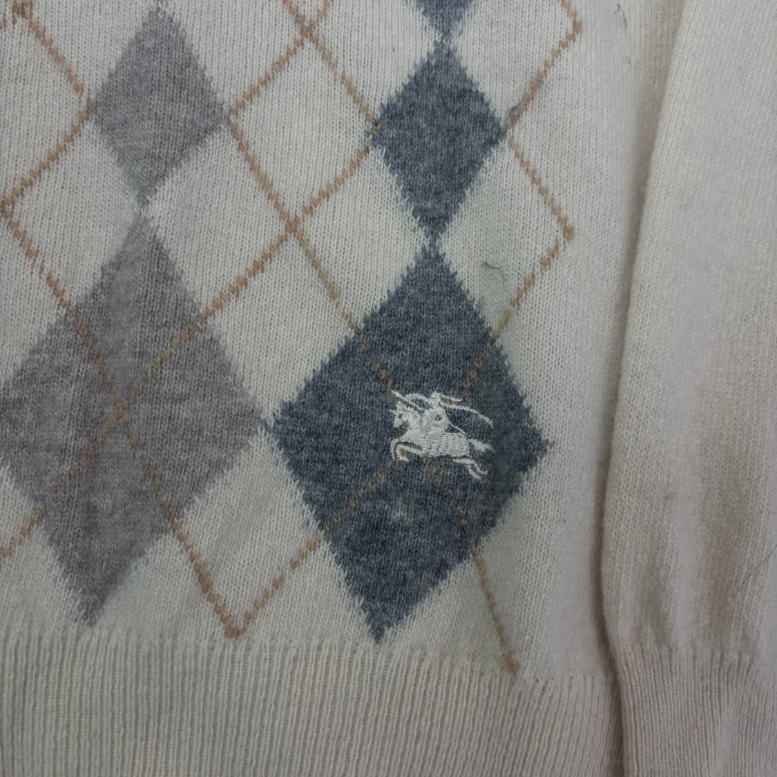 95 버버리 램스울 90s 기마로고 니트 상품이미지2