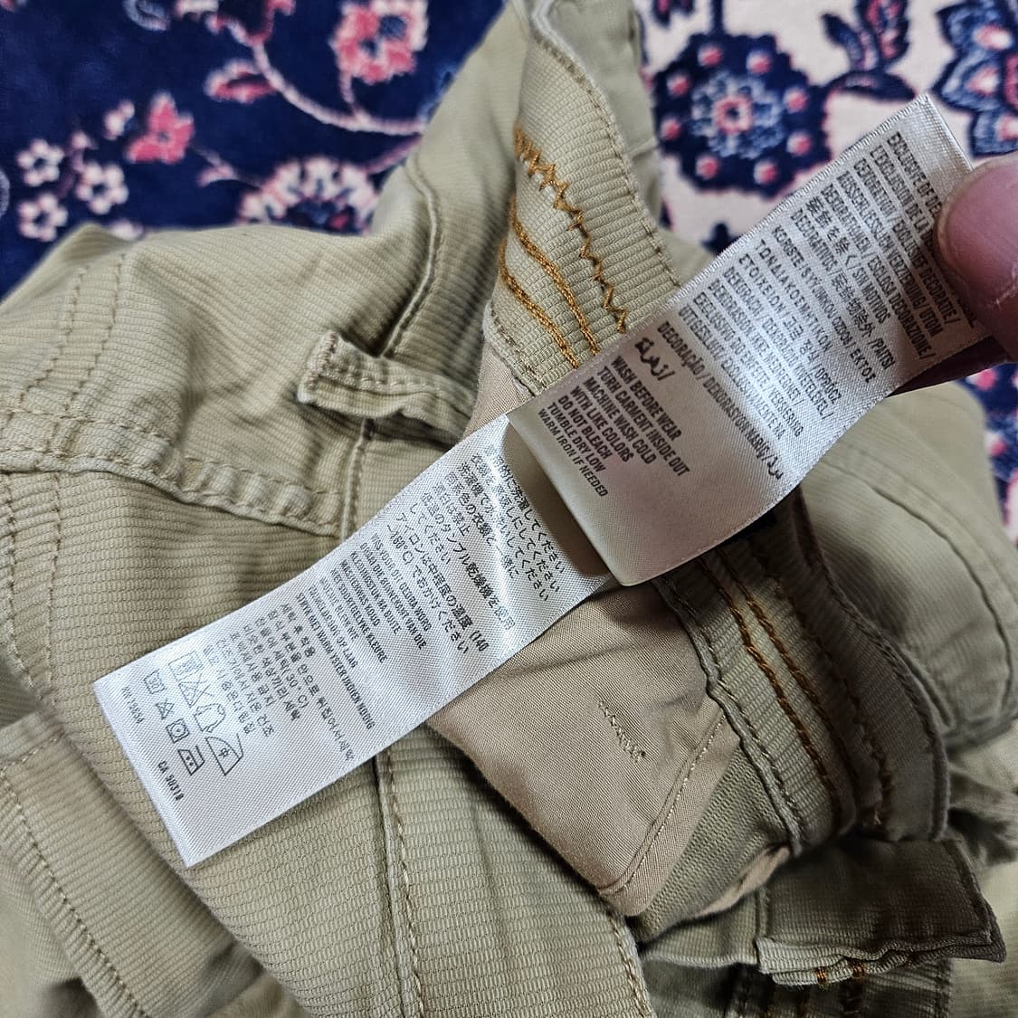 지아니루포 코듀로이 골덴 베이지 카고바지 38size 상품이미지7