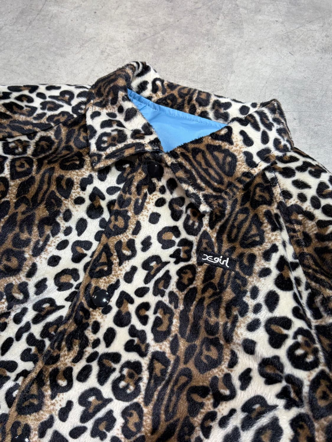 X-girl 양면 리버시블 호피 갸루 코치자켓 상품이미지2