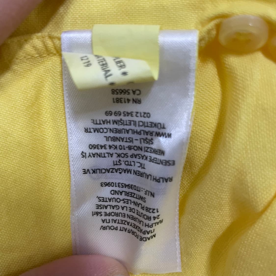 폴로랄프로렌 옐로우 셔츠 상품이미지5