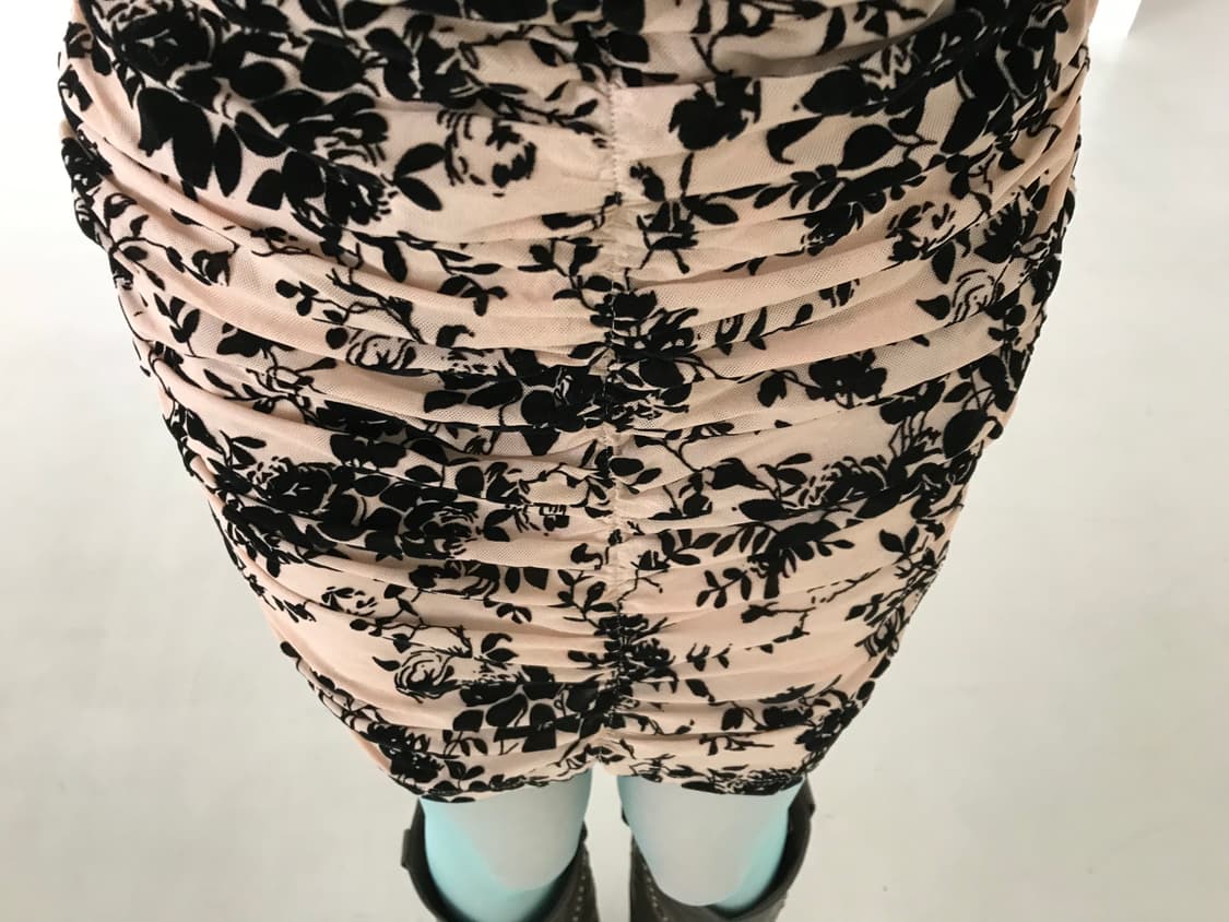 vintage pattern shirring one-piece 상품이미지7