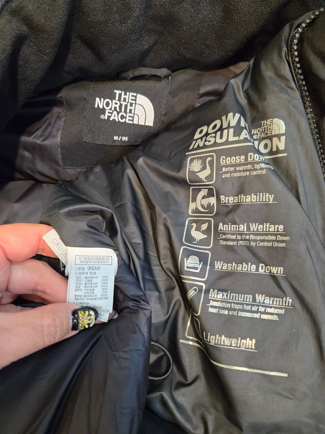 노스페이스 구스 패딩 M 상품이미지10