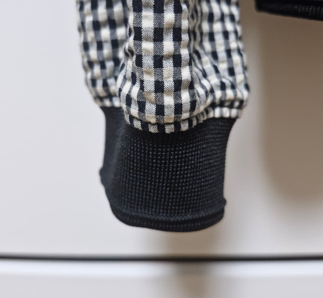 자라 맨 체크 패턴의 봄버 자켓과 반바지 세트 상품이미지4